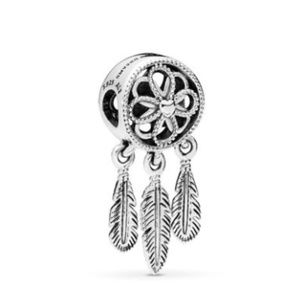 Pandora Jewelry - Pandora - Black Leather Choker and Charm Pandora Jewelry - Pandora - Black Leather Choker and Charm